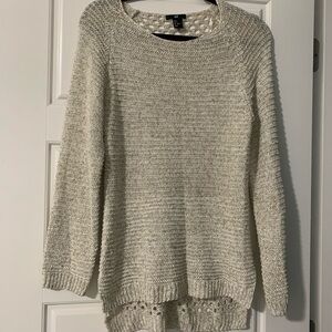 H&M longer back with holes sweater size S